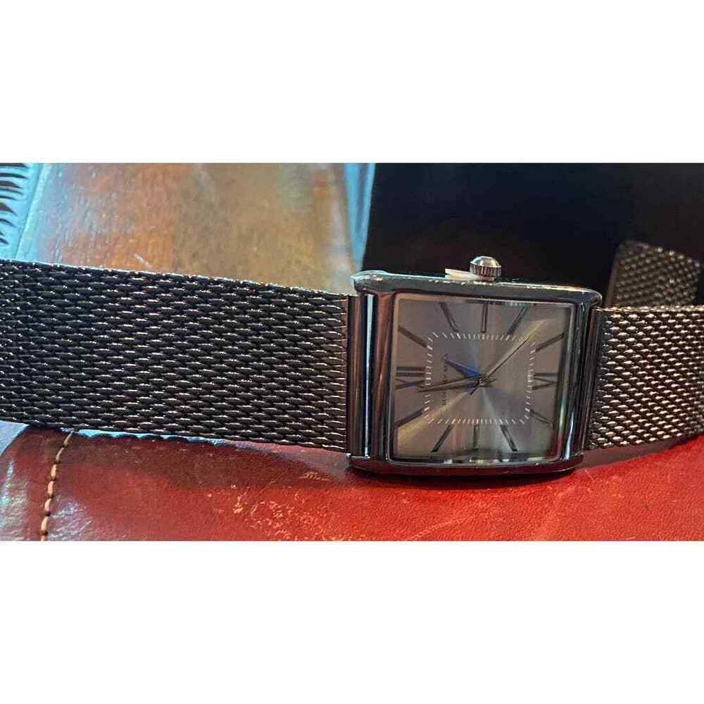 Men's 33mm Gun Metal Tone Geoffrey Beene Watch, Mesh Band, New